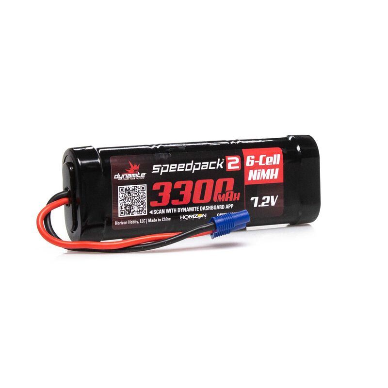 SPEEDPACK2 7.2V 3300MAH 6 CELL NiMH FLAT EC3 by Dynamite