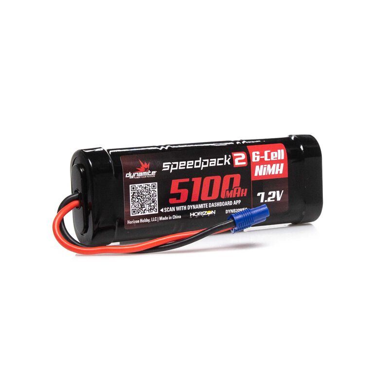 SPEEDPACK2 7.2V 5100MAH 6 CELL NiMH FLAT EC3 by Dynamite