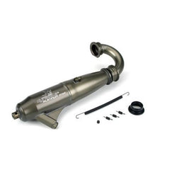 Dynamite 1/8 053 Mid-Range Inline Exhaust Sys:Hard Anodized