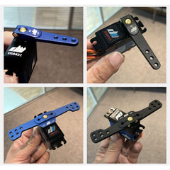 SA-2.5 Blue, 25T, CNC Alloy 2.5 Inch (63.5mm) Double/Full servo arm/horn by Dual