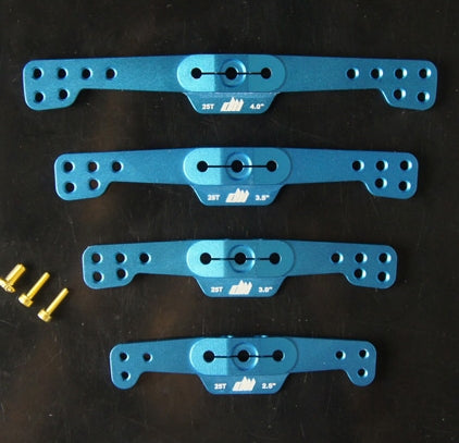 SA-2.5 Blue, 25T, CNC Alloy 2.5 Inch (63.5mm) Double/Full servo arm/horn by Dual