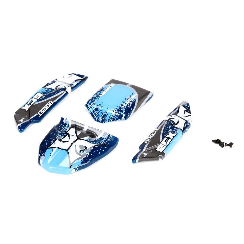 ECX Body Set, Decorated, Blue/Grey: 1:24 Roost