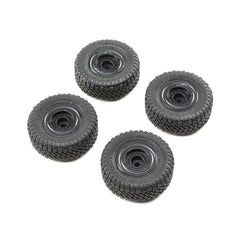 ECX F/R PrmntTire, Black(4): 1/24 Barrage: RTR