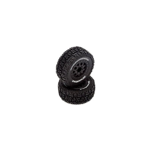 ECX FR/RR Torment Tire, Premount, Blk Wheel
