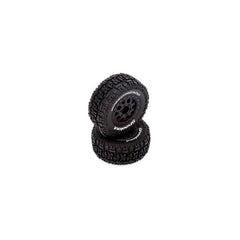 ECX FR/RR Torment Tire, Premount, Blk Wheel