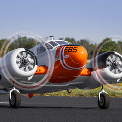 Beechcraft D18/RC-45J 1.5m BNF Basic with AS3X+ and SAFE Select by Eflite