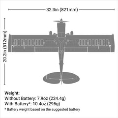 Micro Scrappy 800mm BNF Basic with AS3X and SAFE Select by Eflite