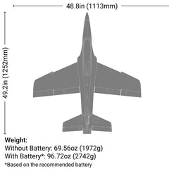 Habu XS (eXtra Sport) 80mm EDF BNF Basic with AS3X+ and SAFE Select by Eflite