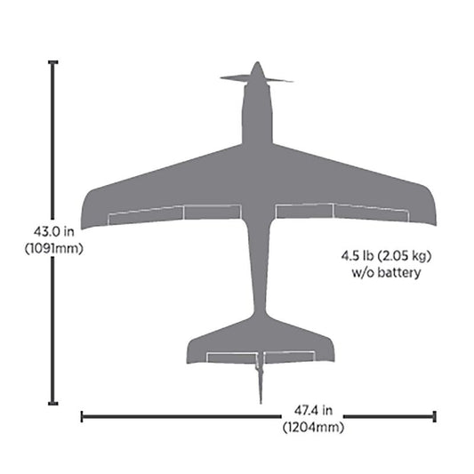 V1200 1.2m BNF Basic with AS3X+ and SAFE Select by Eflite