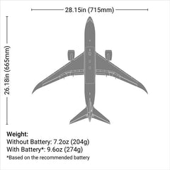 Micro Boeing 787 Dreamliner Twin 30mm EDF BNF Basic with AS3X and SAFE Select by