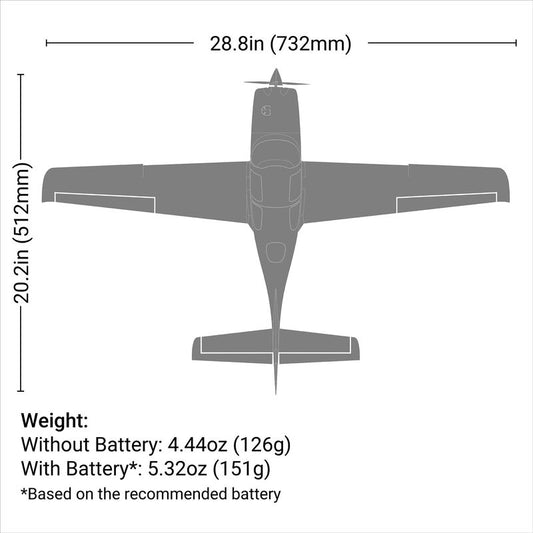 UMX Cirrus SR22T BNF Basic with AS3X and SAFE Select by Eflite