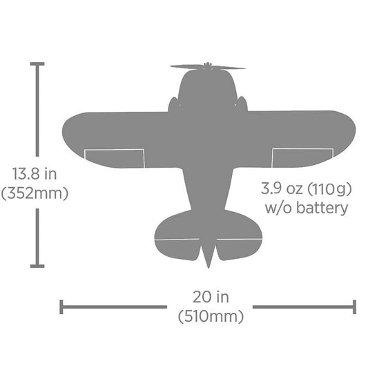 UMX Gee Bee R-2 510mm BNF Basic with AS3X and SAFE Select by Eflite