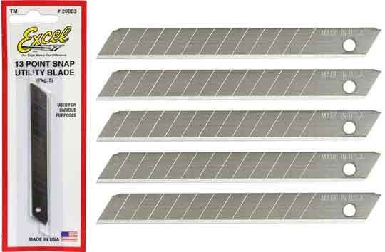 Excel Snap-off Blades Small B33 (5