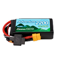 Gens Ace Adventure 2200mAh 4S 14.8v 60C Lipo Battery Pack 91.6c43x23.6mm 204g