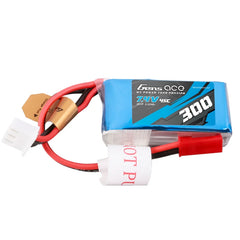 Gens Ace 300mAh 2S 7.4v 45C Lipo Battery with JST Plug and XH Balance 40x20x12mm