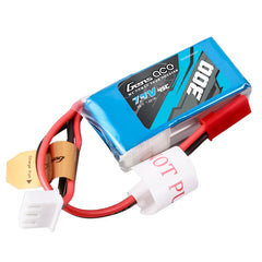 Gens Ace 300mAh 2S 7.4v 45C Lipo Battery with JST Plug and XH Balance 40x20x12mm