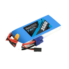 Gens Ace 3500mAh 2S 7.4v RX Lipo Battery with EC3 and JR-3P Plugs 97x45x16mm