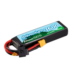 Gens Ace Adventure 3600mAh 4S 14.8v 60C Lipo Battery 136x44x24mm 312g XT60 Plug