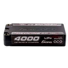 Gens ace Redline 2.0 4000mAh 2S 140C 7.4V HardCase 130# Shorty Lipo Battery with