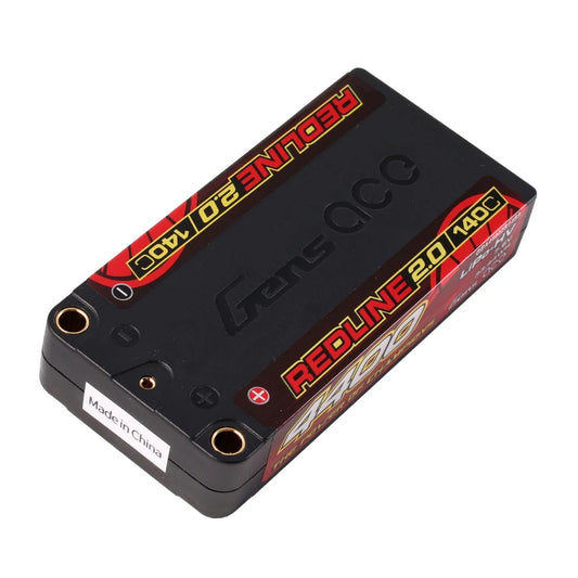Gens Ace 4400mAh 2S 140C 7.6V HardCase HV Shorty Redline 2.0 Series Lipo Battery