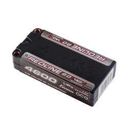 Gens ace Redline 2.0 4600mAh 2S 140C 7.4V HardCase 64# Lipo Battery with 5.0mm