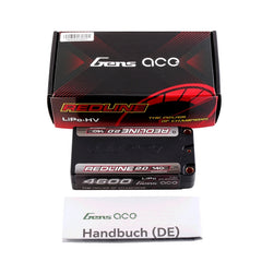 Gens ace Redline 2.0 4600mAh 2S 140C 7.4V HardCase 64# Lipo Battery with 5.0mm