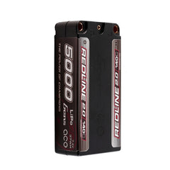 Gens Ace Redline 2.0 5000mAh 2S 140C 7.4V HardCase 63# Shorty Lipo Battery with