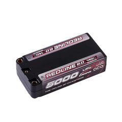 Gens Ace Redline 2.0 5000mAh 2S 140C 7.4V HardCase 63# Shorty Lipo Battery with