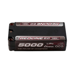 Gens Ace Redline 2.0 5000mAh 2S 140C 7.4V HardCase 63# Shorty Lipo Battery with