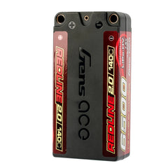 Gens Ace Redline 2.0 6500mAh 2S 140C 7.6V HV Shorty Lipo Battery with 5.0mm