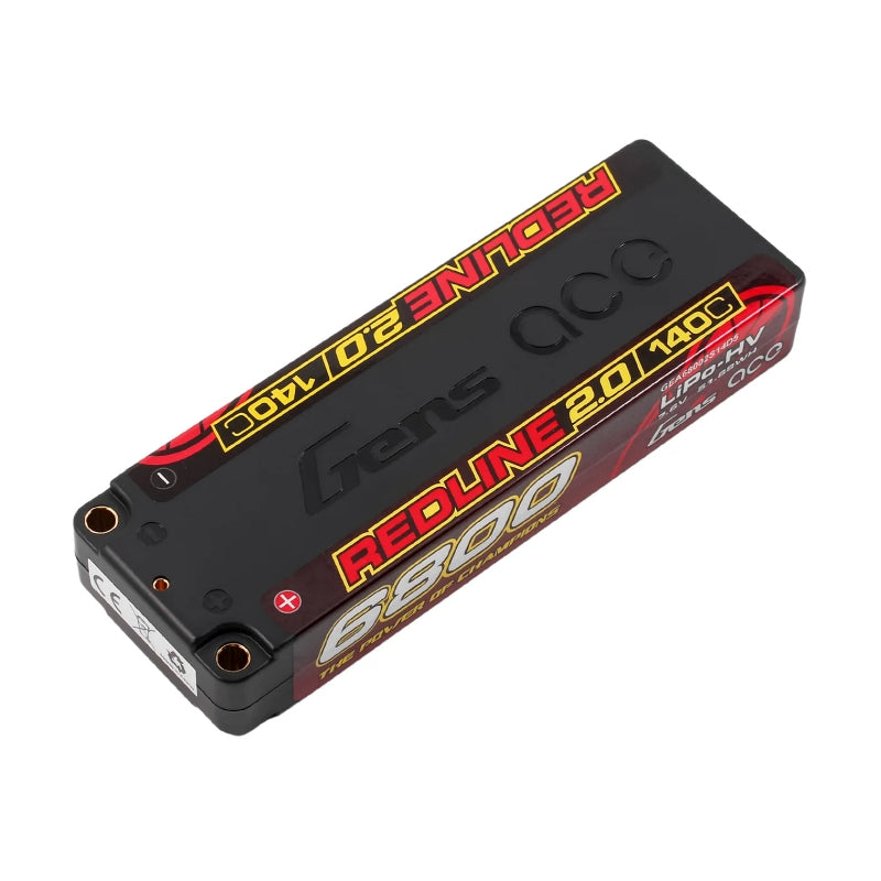 Gens Ace Redline 2.0 6800mAh 2S1P 7.6V 140C HardCase HV Lipo Battery Pack with