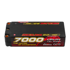 Gens Ace Redline 2.0 Race Series 7000mAh Mid Size 2S 7.4v 140C Lipo Battery 5mm