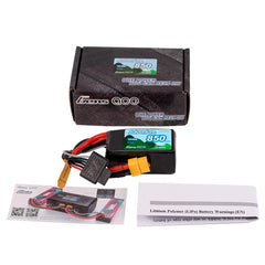 Gens Ace Adventure 850mAh 4S 14.8v 60C Lipo Battery Pack 60x30.5x30.5mm 110g