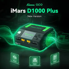 Gens Ace IMars D1000 Plus G-Tech Smart Dual AC Charger, 2x 500w 1-7S