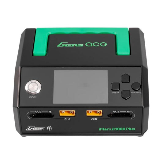 Gens Ace IMars D1000 Plus G-Tech Smart Dual AC Charger, 2x 500w 1-7S