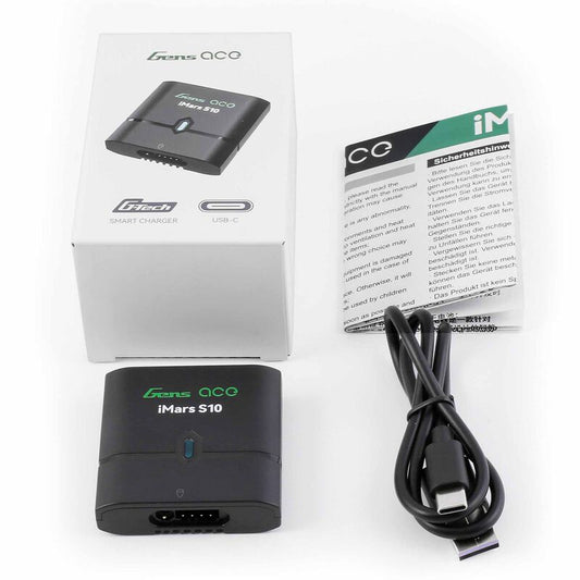 Gens Ace IMars S10 10W 2-3S USB Lipo Battery Charger. 0.8Amp Balance Connector
