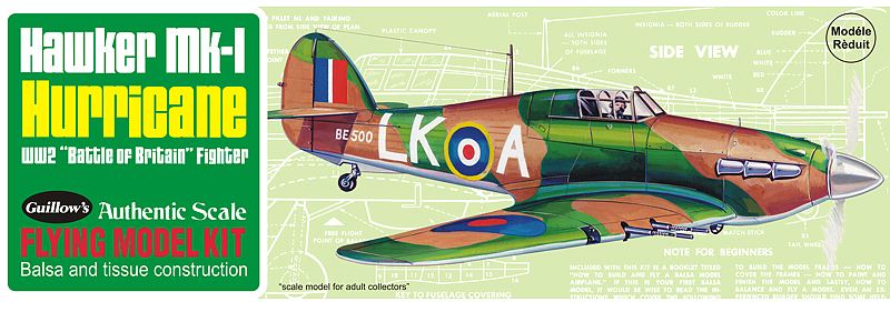 Guillows 1/30 Hurricane Mk1