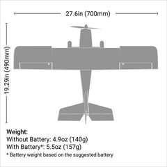 Apprentice STOL S 700mm RTF with SAFE by Hobby Zone