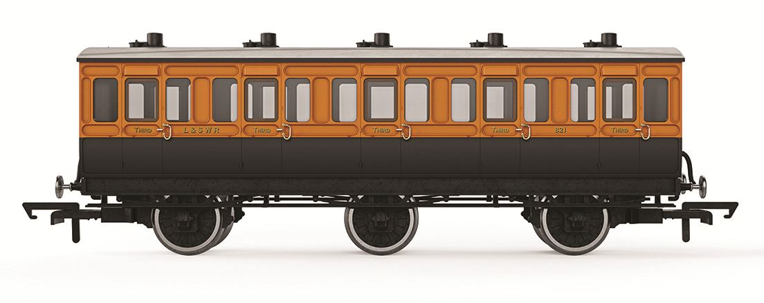 Hornby LSWR 6WC 3rd Cl. 821