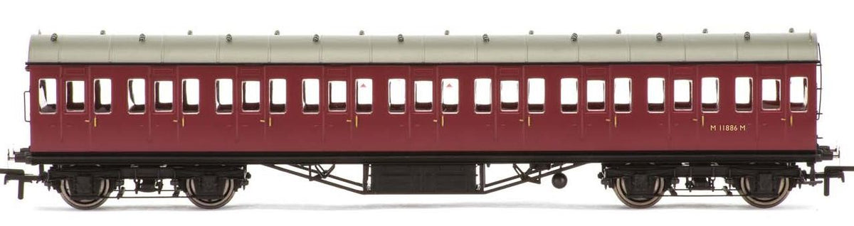 Hornby BR Non-cor. 57' Crimson 3rd