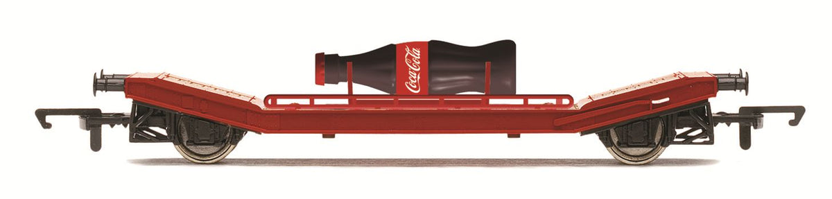 Hornby Lowmac with CocaCola Bottle