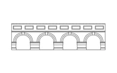 Hornby Low Lev. Arch. Retain.Wall-Red
