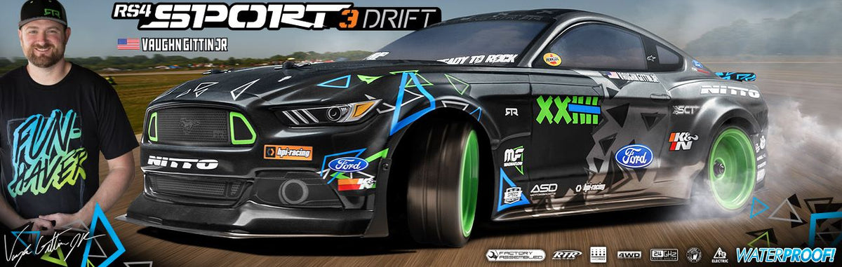 HPI 1/10 RS4 DriftMustangw/b&c