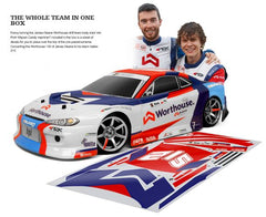 HPI 1/10 RS4 Drift Nissan w/b&c