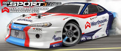 HPI 1/10 RS4 Drift Nissan w/b&c