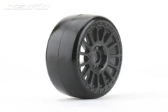 1/8 GT Buster Mounted Slick Race Tyres (2pc) Radia Rim/Ultra Soft/ Belted by