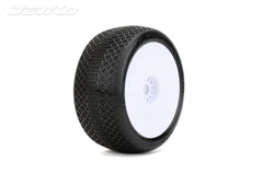 J-ONE:1/8Truggy/Dish/White Rim/Composite (Clay) Ultra Soft/Unglued/Belted by