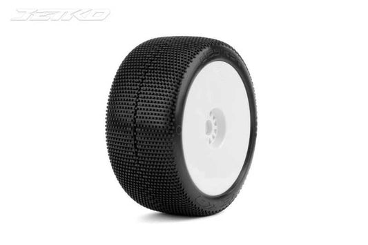 DESIRER 1/8 Truggy Dish White Rim Ultra Soft Glued by Jetko