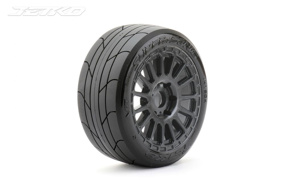1/8 Buggy EX-SUPER SONIC/Radia Rim/Black/Medium Soft/Glued/Belted by Jetko