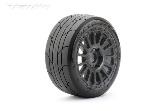 1/8 Buggy EX-SUPER SONIC/Radia Rim/Black/Medium Soft/Glued/Belted by Jetko